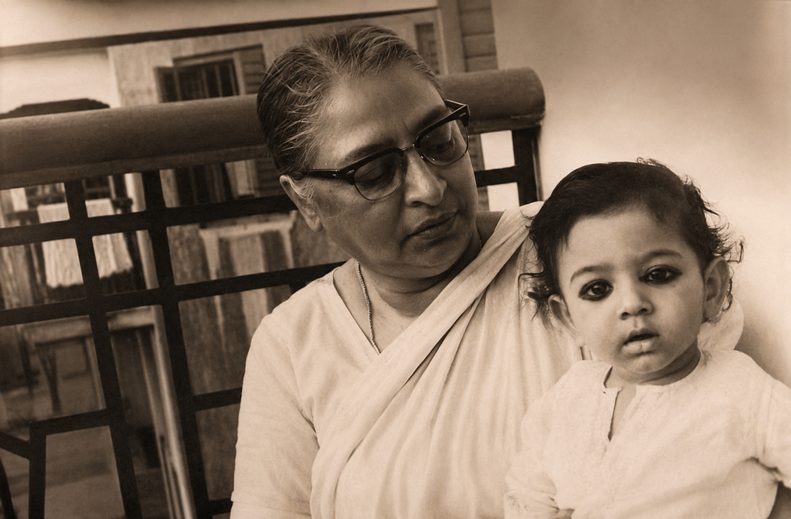 Sanjay Ray with his grandmother